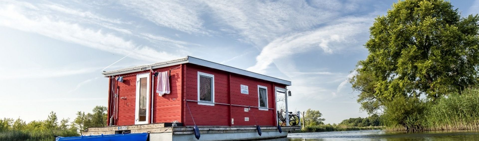 Hausboot mit Hund Deutschland