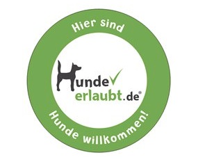 Aufkleber Hunde erlaubt Schild